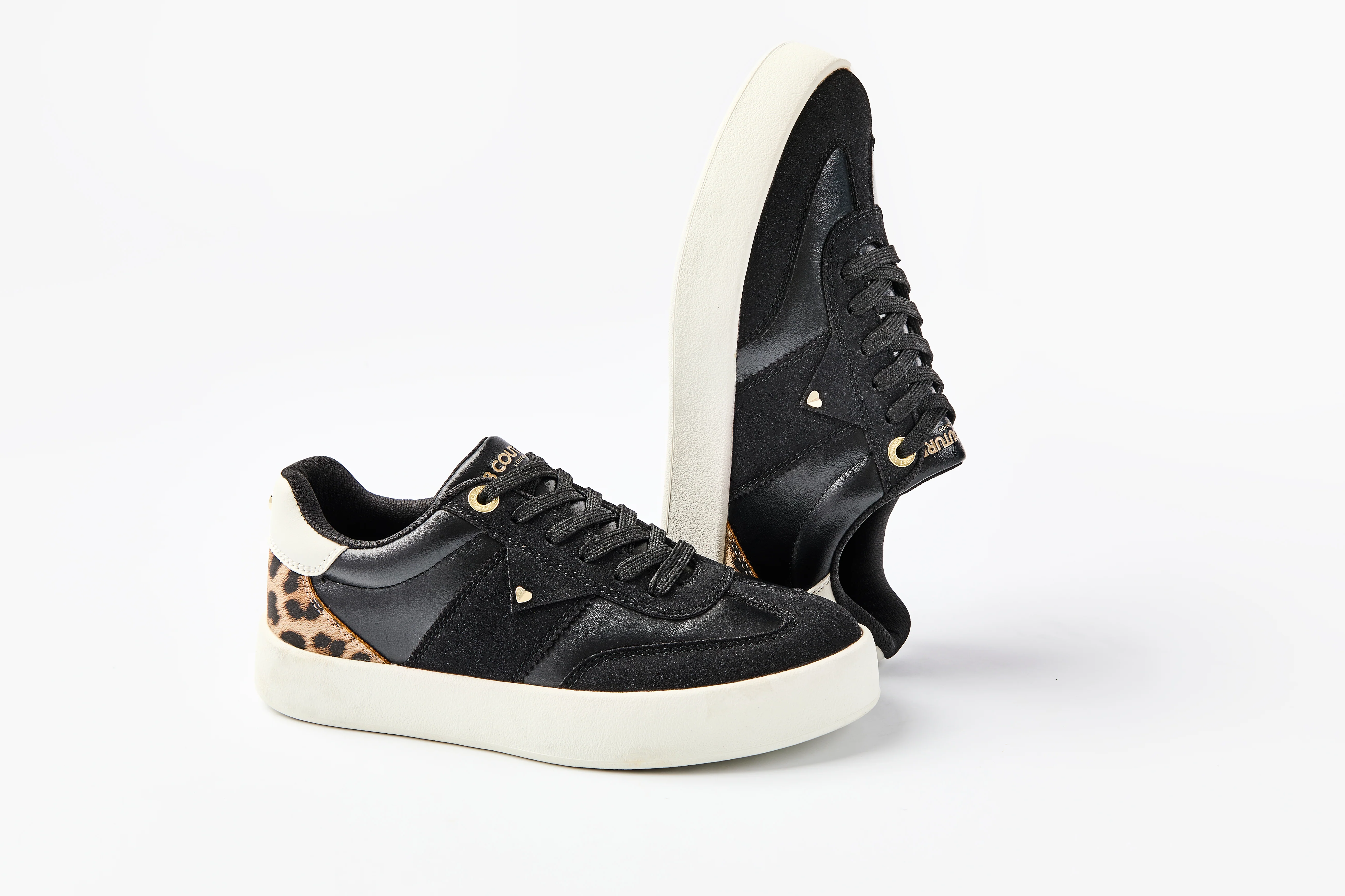 Ampton Low-Profile Trainer - Black/Leopard - Image 4
