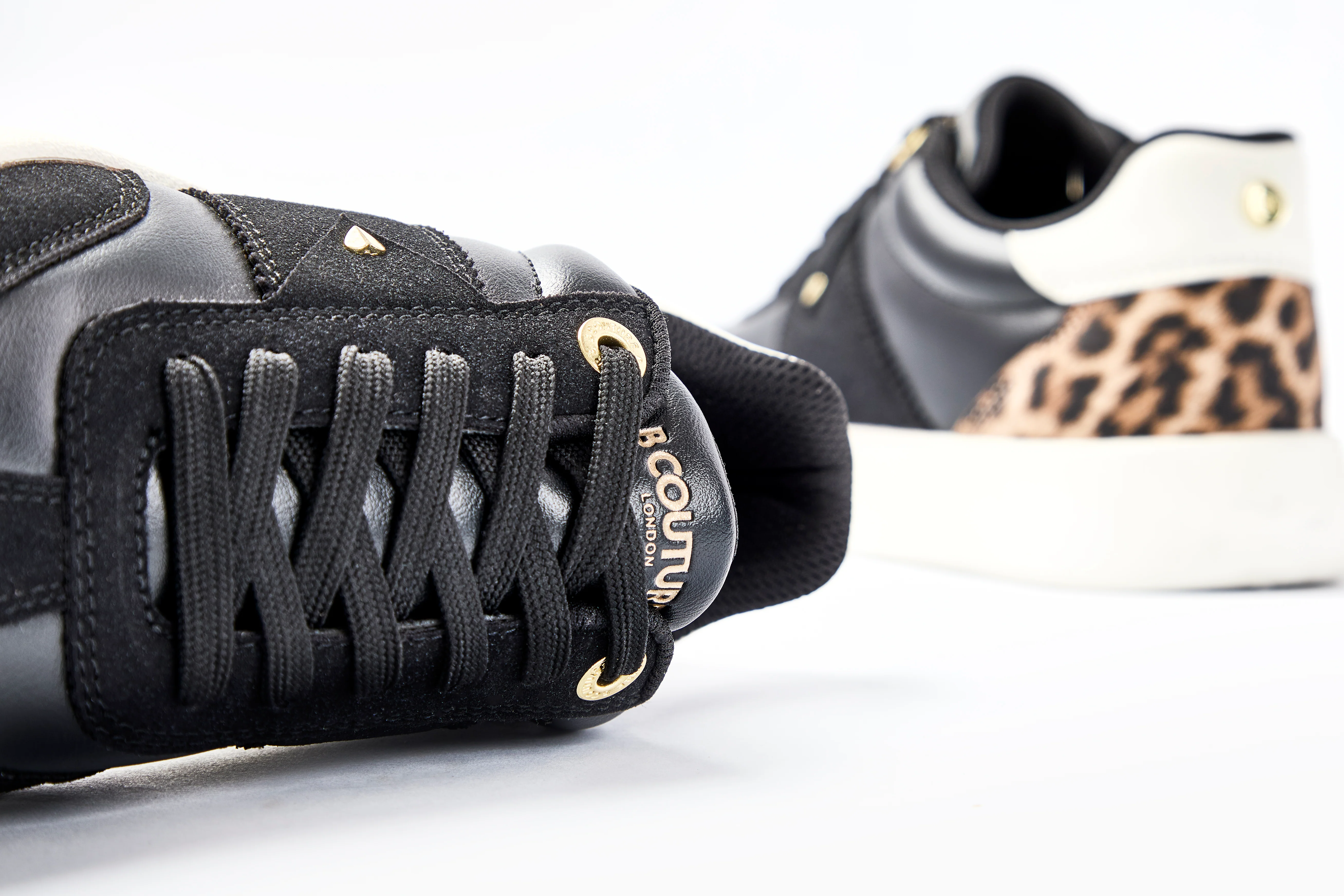 Ampton Low-Profile Trainer - Black/Leopard - Image 6